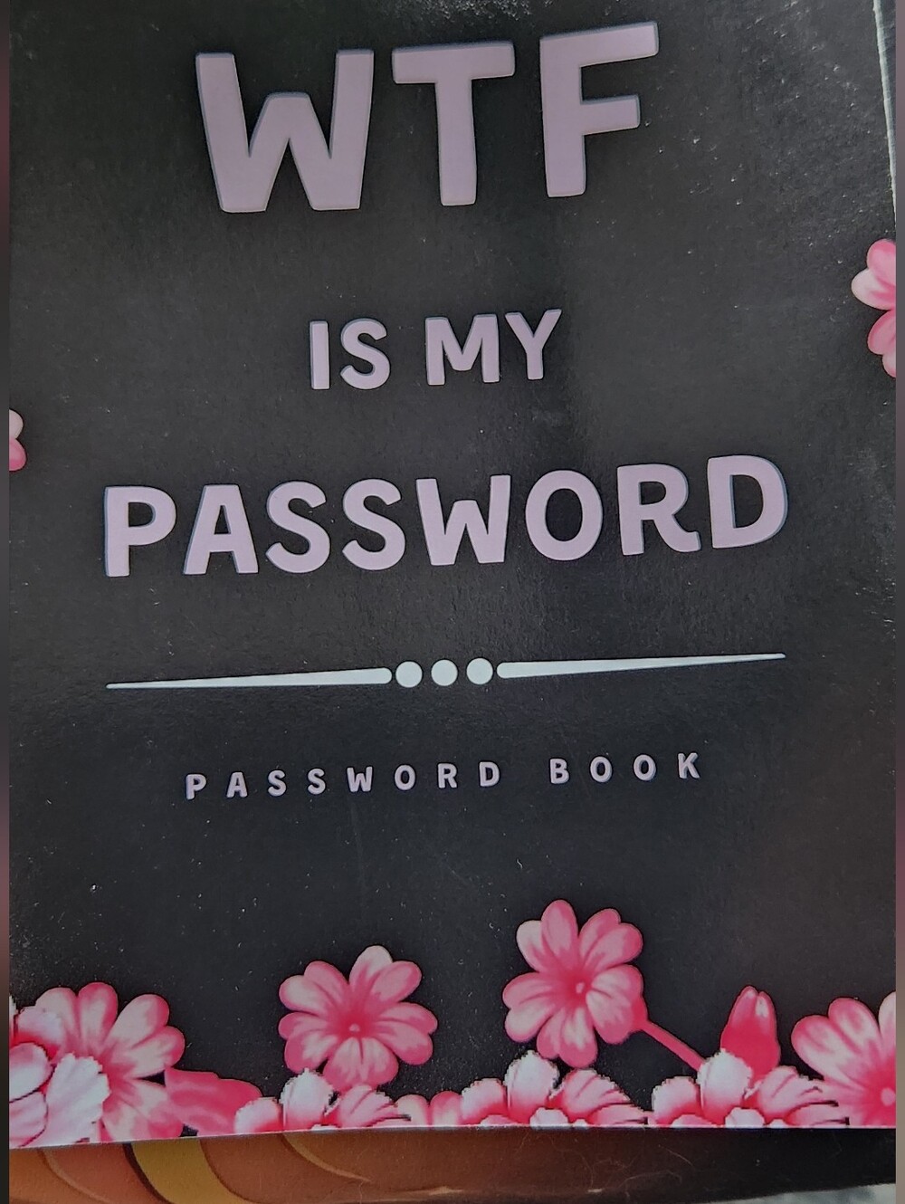 WTF Is My Password - Pink Floral Password Book